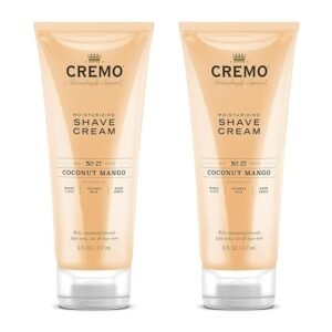 Cremo Coconut Mango Moisturizing Shave Cream, Astonishingly Superior Ultra-Slick Shaving Cream for Women Fights Nicks, Cuts and Razor Burn, 6 Fl Oz (Pack of 2)